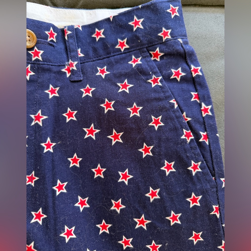 Crewcuts Star-Patterned Navy, white & red shorts. Size 10. NWOT.